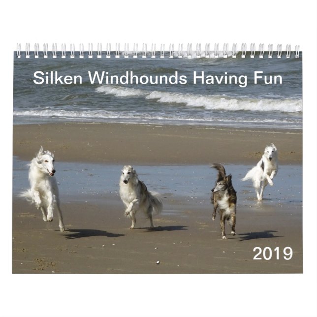Silken Windhounds som har roligt 2019 Kalender (Omslag)