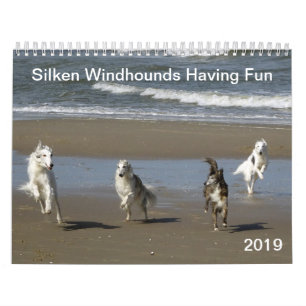 Silken Windhounds som har roligt 2019 Kalender