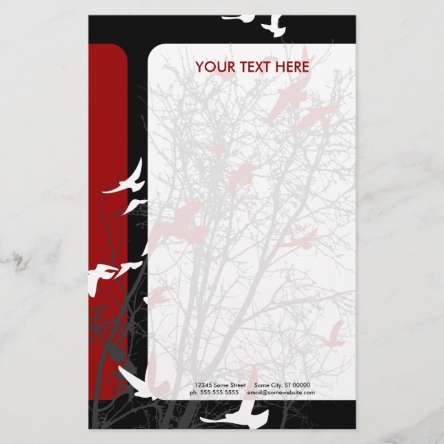 silkesfåglar brevpapper (Framsida)