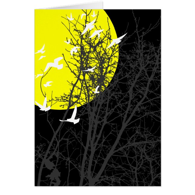 silkesfåglar hälsningskort (Framsidan)