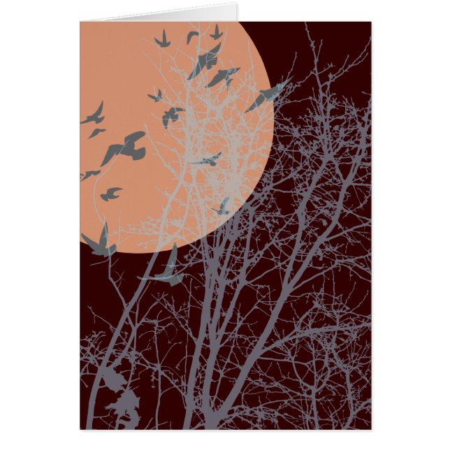 silkesfåglar hälsningskort (Framsidan)