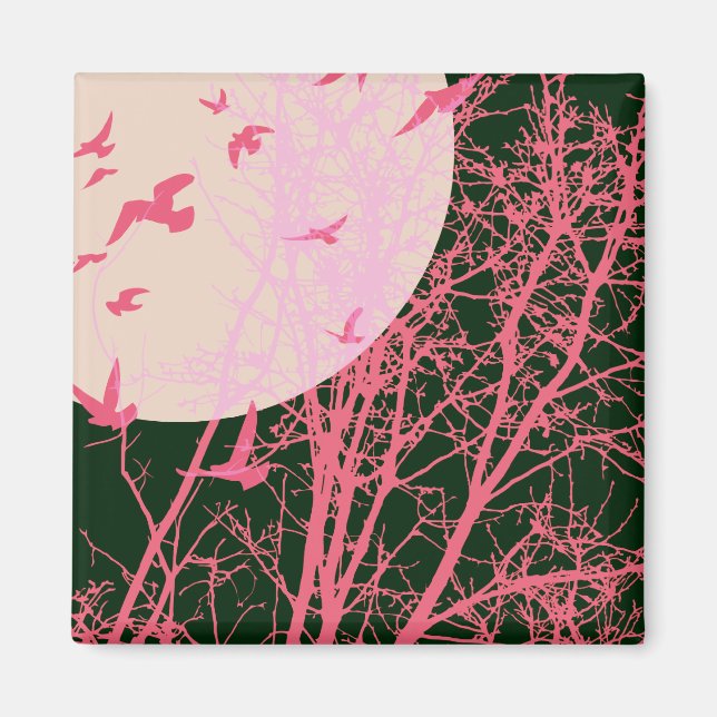 silkesfåglar magnet (Framsidan)