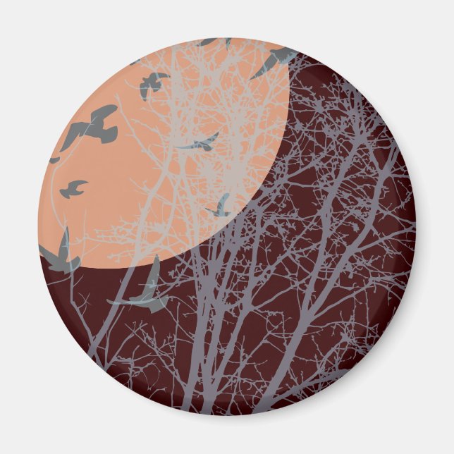 silkesfåglar magnet (Framsidan)