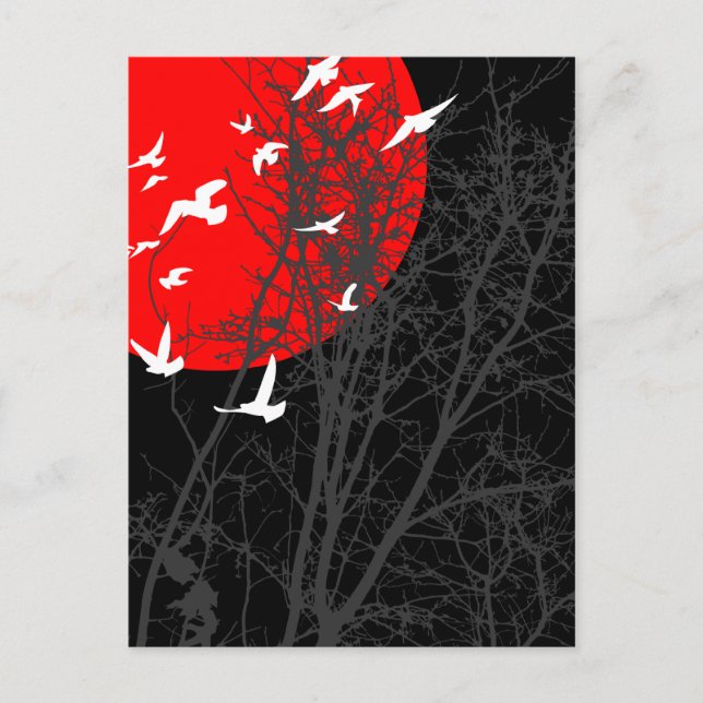 silkesfåglar vykort (Framsida)