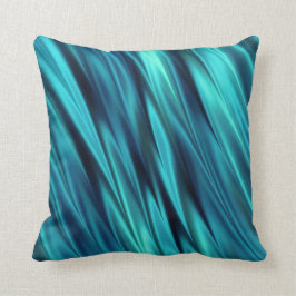 Silkeslen Aquamarine vinkar Kudde