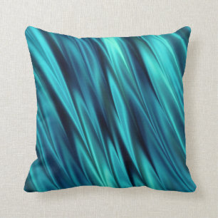 Silkeslen Aquamarine vinkar Kudde
