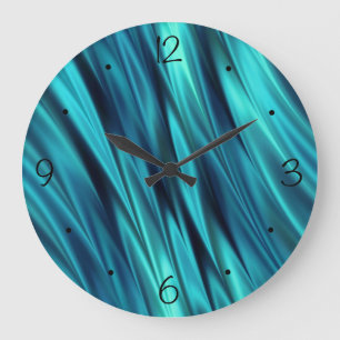 Silkeslen Aquamarine vinkar Stor Klocka