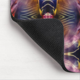 Silkesrepetition i svart och burgundisk uppblåst l musmatta