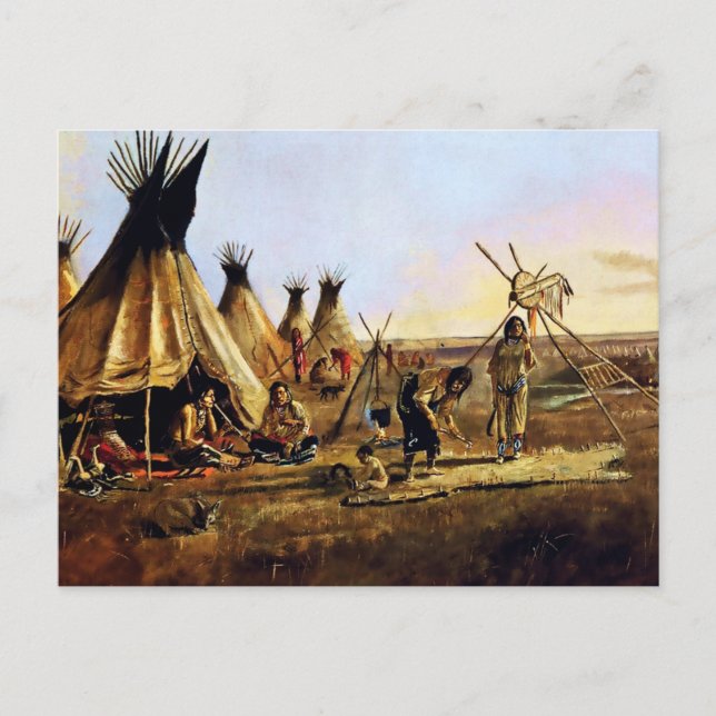 “Silkesroben” av Charles M Russell Vykort (Framsida)