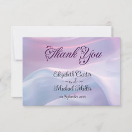 Silkesvisa viskningar: Drömmiga pastellvågor Rosa Tack Kort