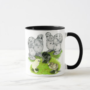 Silkie Bantam Splash Familj Mugg