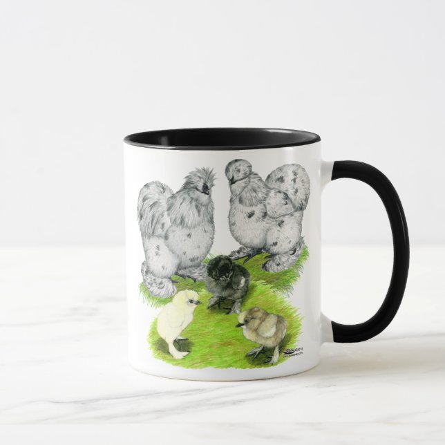 Silkie Bantam Splash Familj Mugg (Höger)