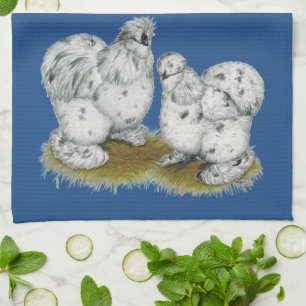 Silkie Bantam Stänk Chickens Kökshandduk