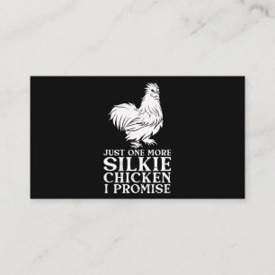 Silkie Chicken Funny Chicken Älskare Fantastisk Si Visitkort