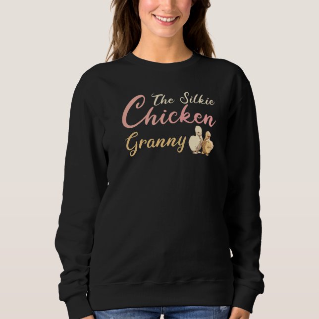 Silkie Chicken Granny T Shirt (Framsida)