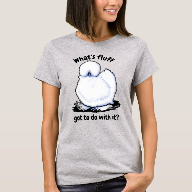 Silkie Chicken Humor T-Shirt (Framsida)