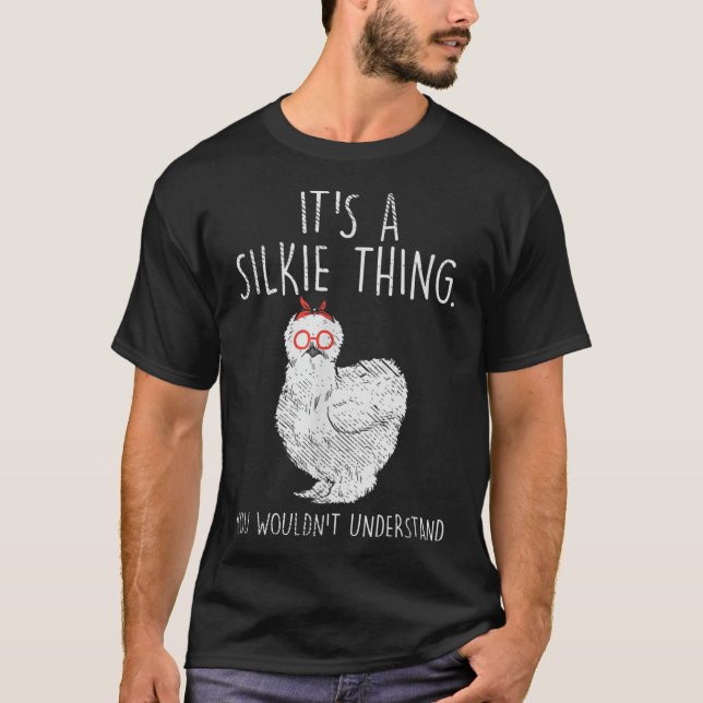 Silkie Chicken lustig kyckling T Shirt (Framsida)