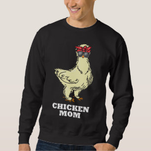 Silkie Chicken Mamma fnyj Chicken Farmer Mor Lång Ärmad Tröja
