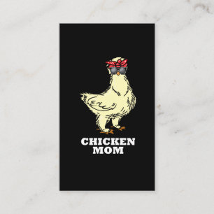 Silkie Chicken Mamma fnyj Chicken Farmer Mor Visitkort