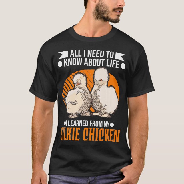 Silkie Chicken roliga meningar T Shirt (Framsida)