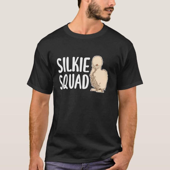 Silkie Chicken Squad Långärmad T Shirt (Framsida)