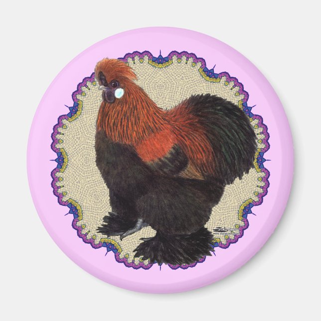 Silkie Circle Magnet (Framsidan)