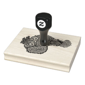 Silkie-kyckling frimärke stämpel