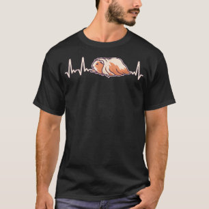 Silkie Sheltie Heartslag Guinea Gris T Shirt