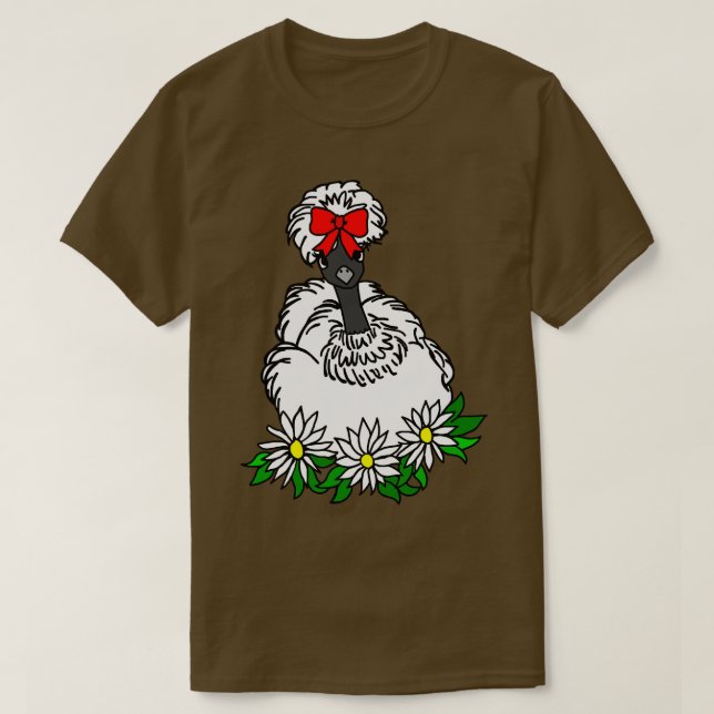 Silkie Showgirl Chicken T Shirt (Design framsida)