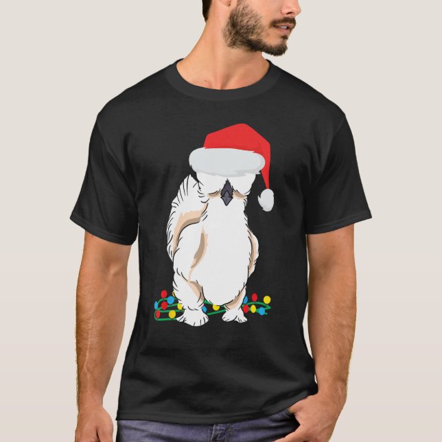 Silkie Silky Chicken Funny julgrafik T Shirt (Framsida)