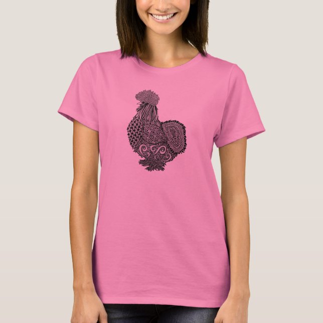 silkiehönatshirt t-shirt (Framsida)