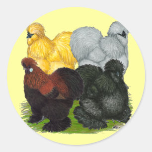 Silkies: Tilldelad Tuppar Runt Klistermärke
