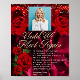 Silky Elegant Red TurkiRo Funeral Dikt Sign Poster