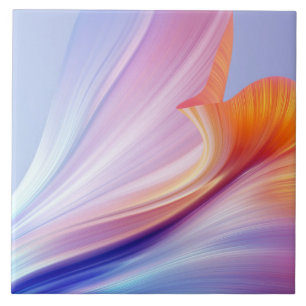 Silky Furl of Blommigt Bliss Lavender Kakelplatta