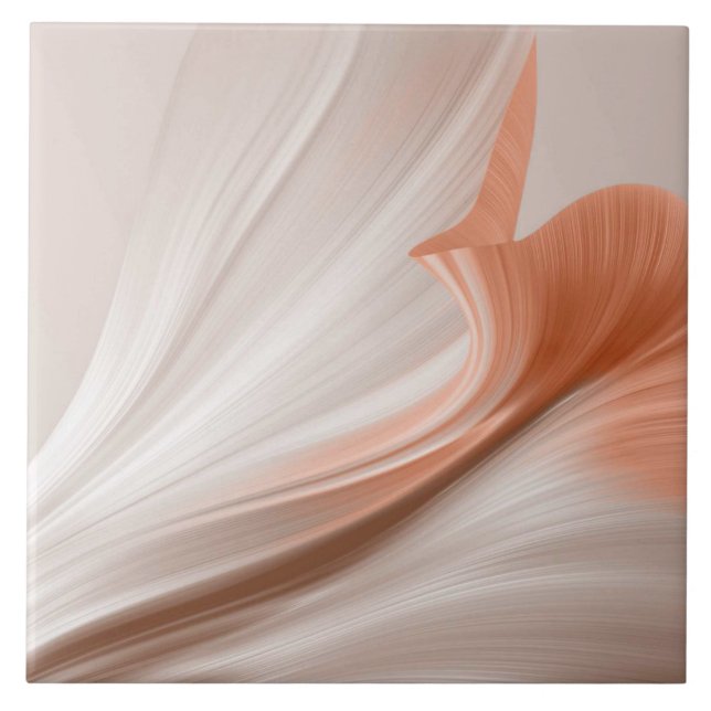 Silky Furl Touch of Peach Kakelplatta (Framsidan)