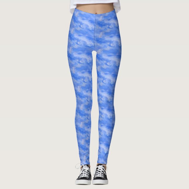 Silky Himlar Blue Leggings (Framsida)