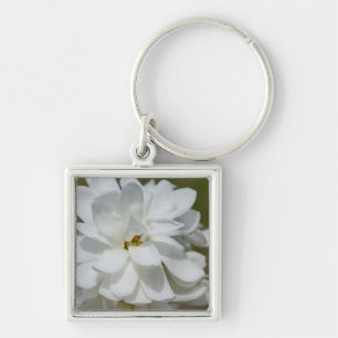 Silky Magnolia Fyrkantig Silverfärgad Nyckelring
