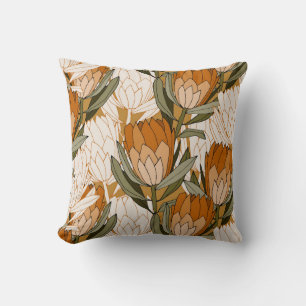Silky Sage Rusty Orange Lotus Flower Dekorativ kud Kudde