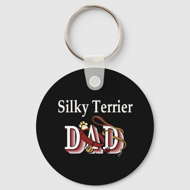 Silky skräcker pappa Keychain Nyckelring (Framsida)