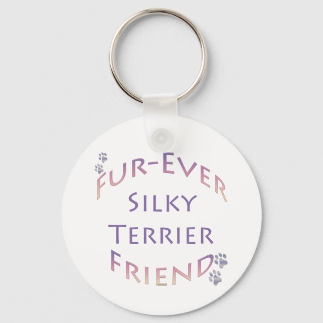 Silky Terrier Furever Friend Nyckelring (Framsida)