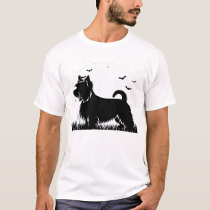 Silky Terrier Hund � Halloween Moon Silhouette Cla T Shirt