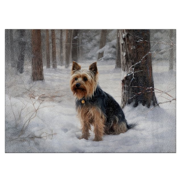 Silky Terrier Låt det snö jul  (Framsidan)