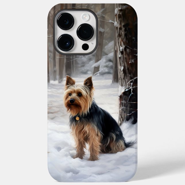 Silky Terrier Låt det snö jul  (Baksida)