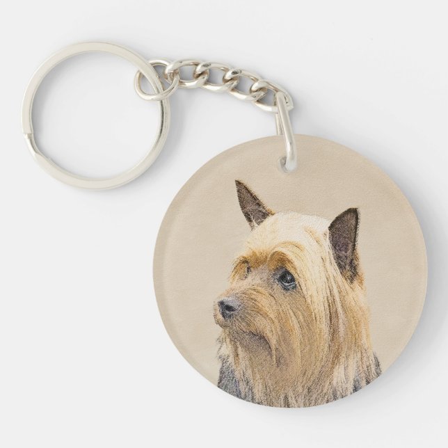 Silky Terrier-målning - Cute Original Hund Art (Framsidan)