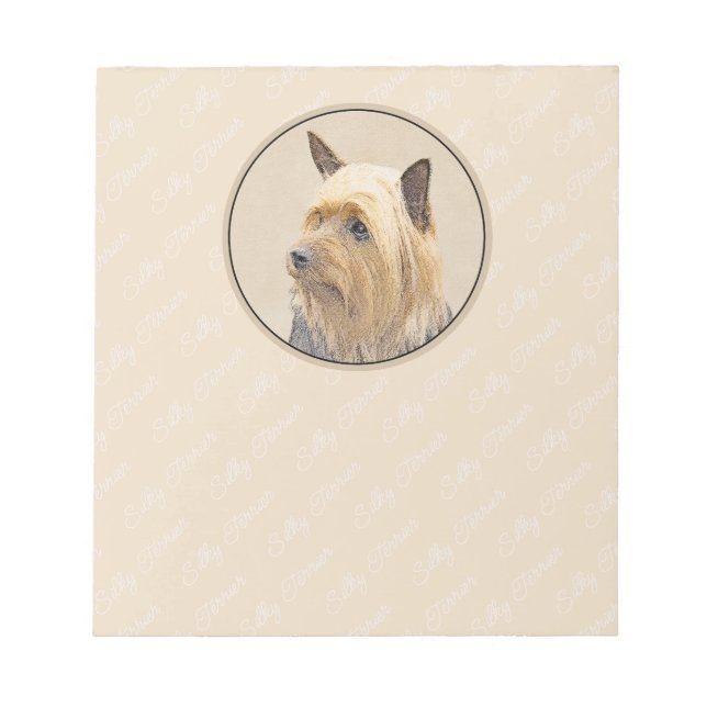 Silky Terrier-målning - Cute Original Hund Art Anteckningsblock (Framsida)