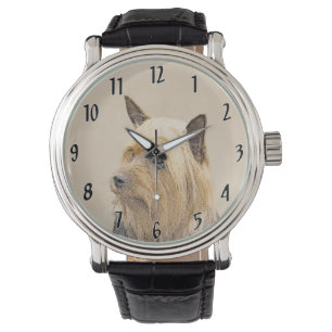 Silky Terrier-målning - Cute Original Hund Art Armbandsur