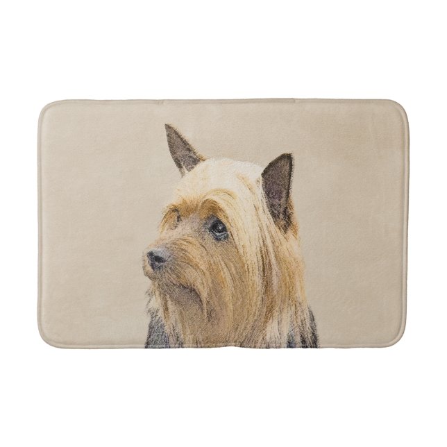 Silky Terrier-målning - Cute Original Hund Art Badrumsmatta (Framsidan)