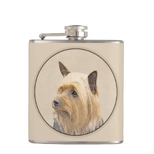 Silky Terrier-målning - Cute Original Hund Art Fickplunta