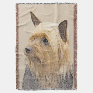 Silky Terrier-målning - Cute Original Hund Art Filt
