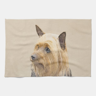 Silky Terrier-målning - Cute Original Hund Art Kökshandduk
